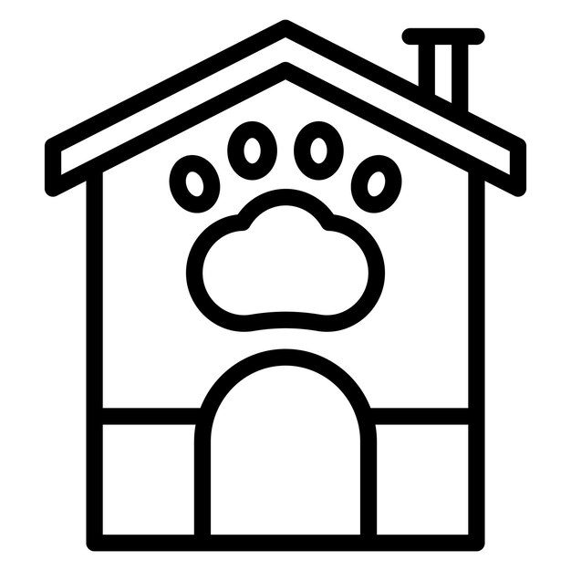 Imagen vectorial del icono de embarque de mascotas Puede utilizarse para veterinaria