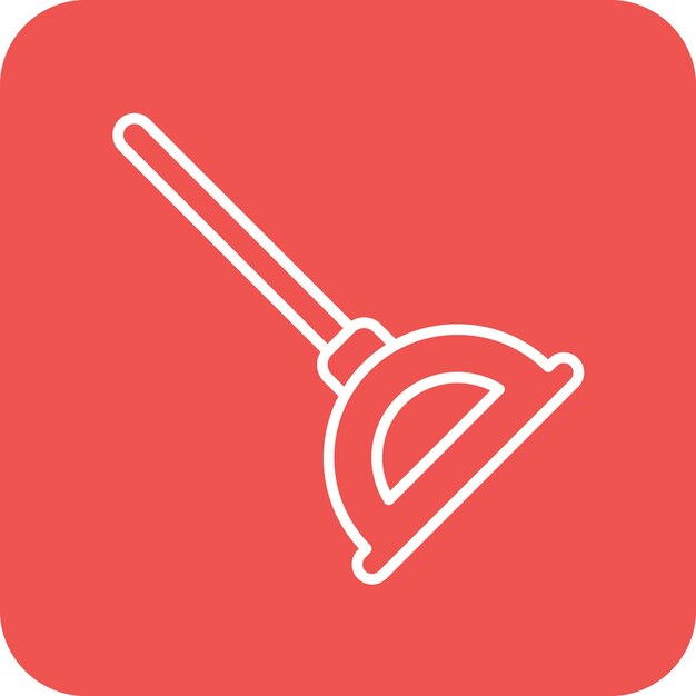 Imagen vectorial del icono del émbolo del inodoro Se puede usar para herramientas