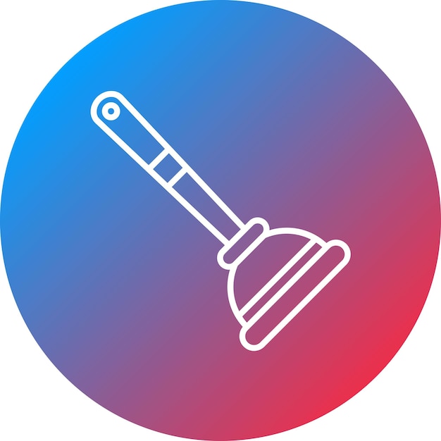 Imagen vectorial del icono del émbolo del inodoro Se puede utilizar para la fontanería