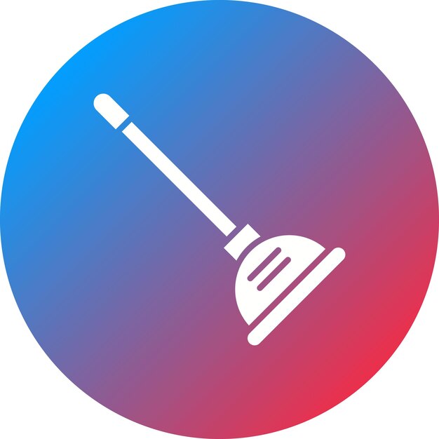 Imagen vectorial del icono del émbolo Se puede utilizar para la limpieza de la casa