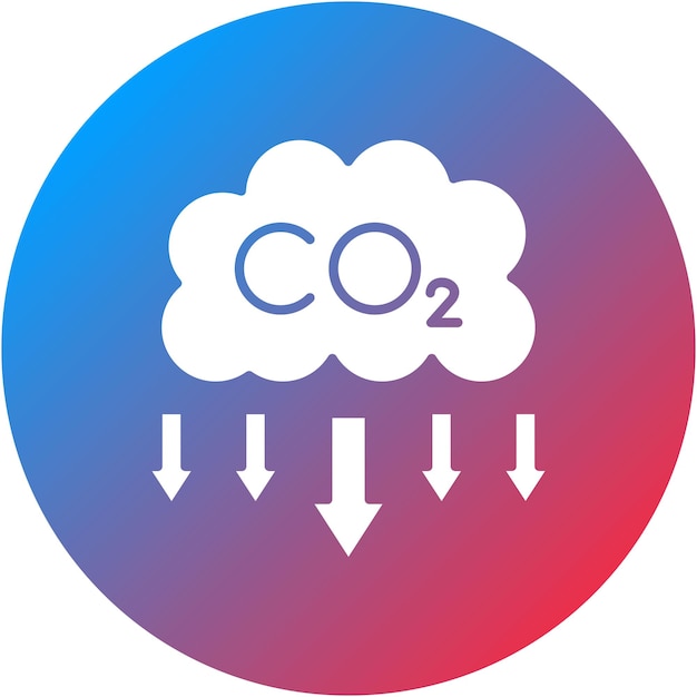 Imagen vectorial del icono de las emisiones de carbono puede utilizarse para economía