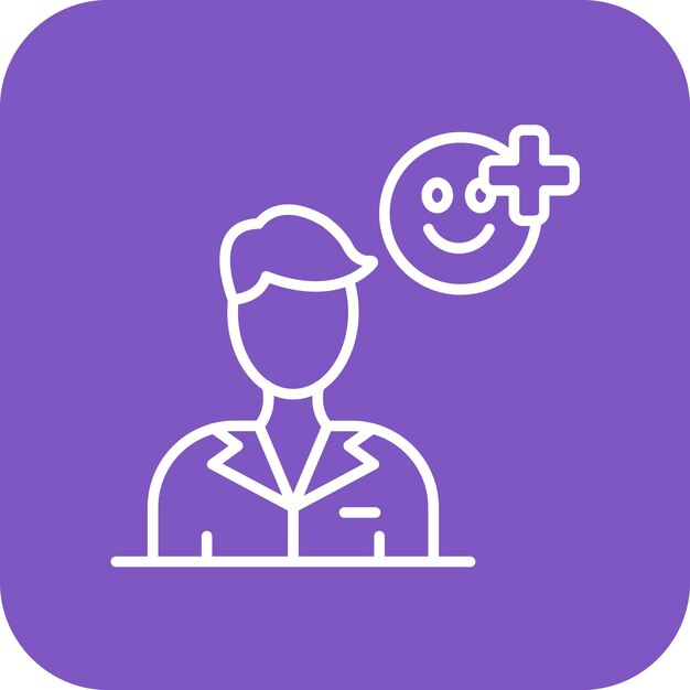 Imagen vectorial de icono de emoción positiva Puede usarse para la inteligencia emocional