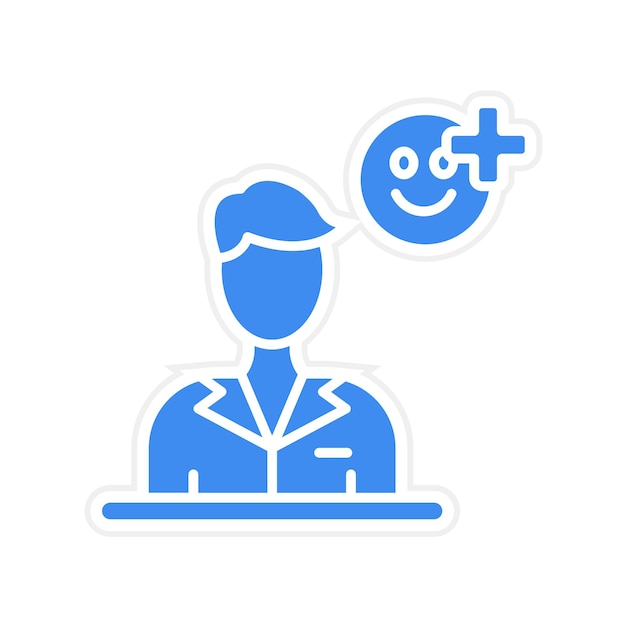 Imagen vectorial de icono de emoción positiva Puede usarse para la inteligencia emocional