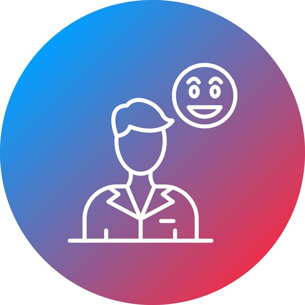 Imagen vectorial de icono emocionado Se puede usar para la inteligencia emocional