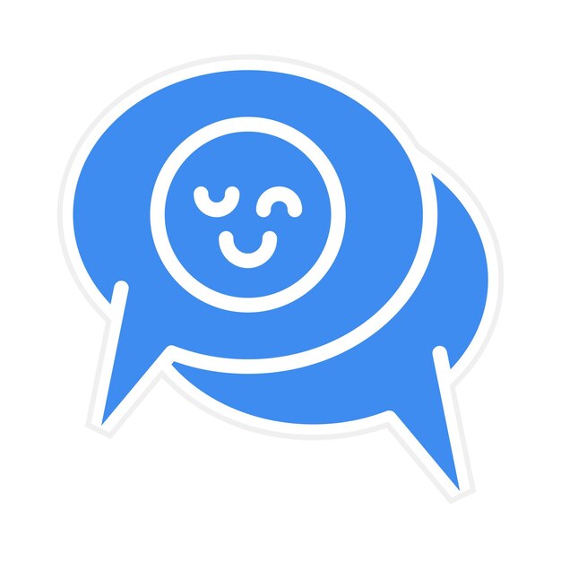 Imagen vectorial de icono de emoticon de chat Se puede usar para aplicaciones de citas