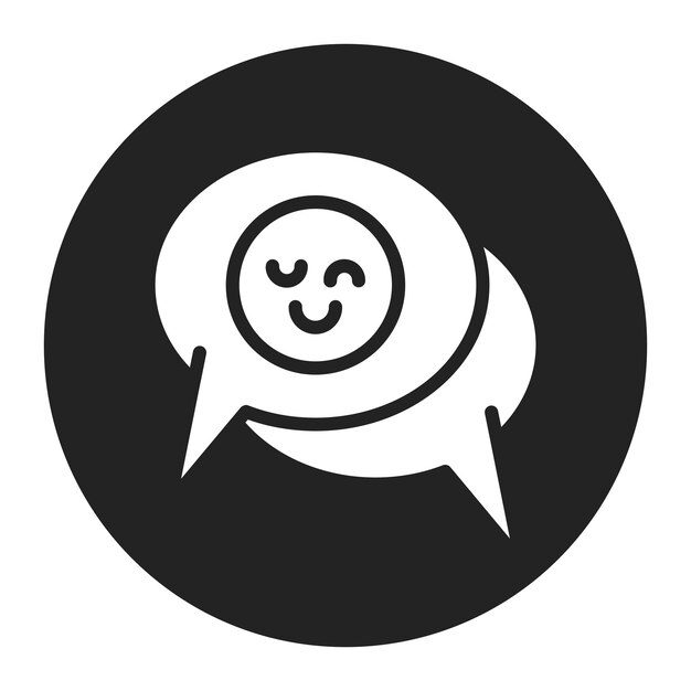 Imagen vectorial de icono de emoticon de chat Se puede usar para aplicaciones de citas