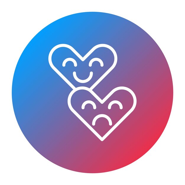 Imagen vectorial de icono de emoticon de corazón Se puede usar para aplicaciones de citas