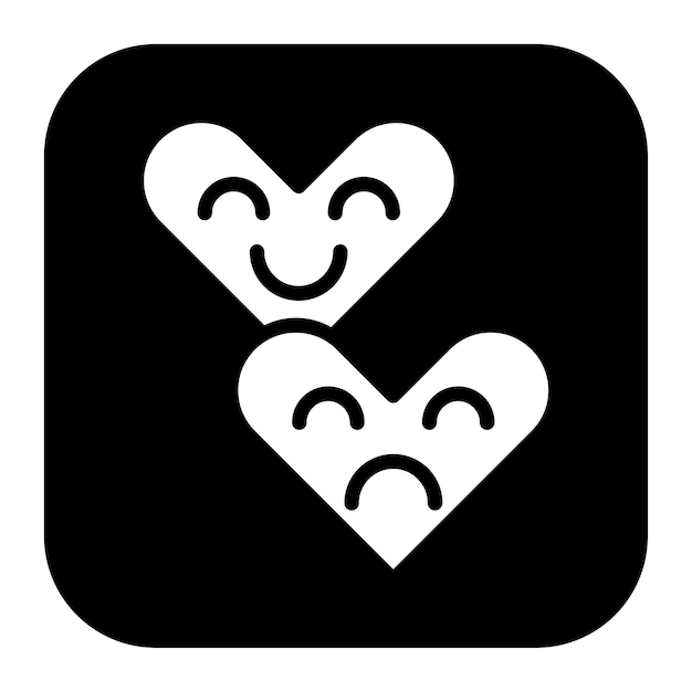 Imagen vectorial de icono de emoticon de corazón Se puede usar para aplicaciones de citas