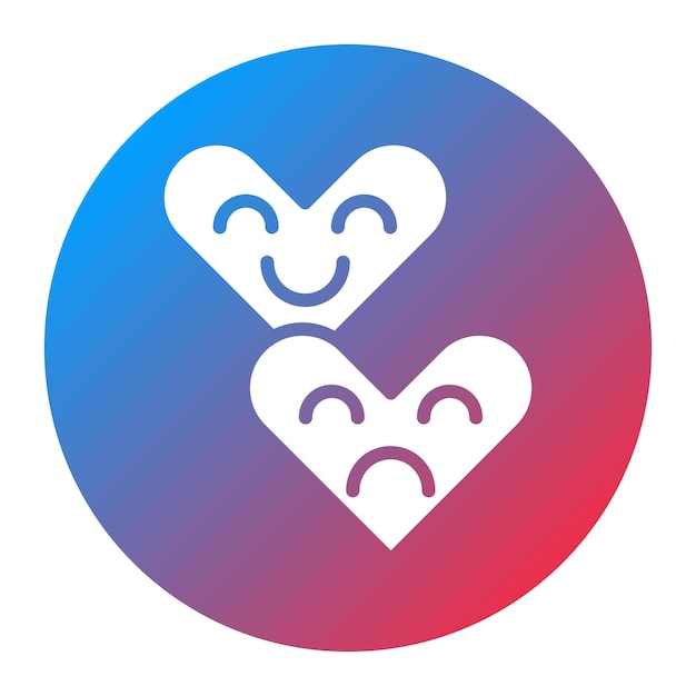 Imagen vectorial de icono de emoticon de corazón Se puede usar para aplicaciones de citas