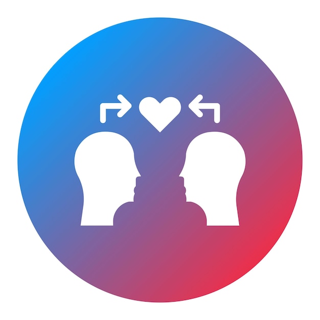 Imagen vectorial del icono de empatía Se puede usar para el liderazgo