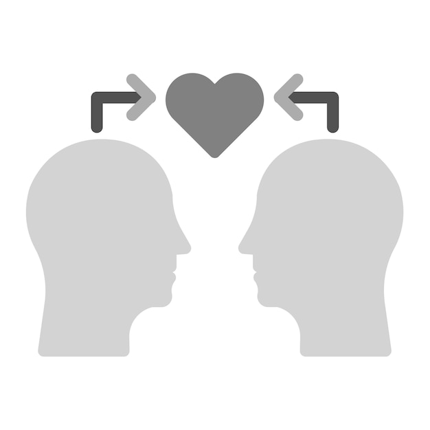 Imagen vectorial del icono de empatía Se puede usar para el liderazgo