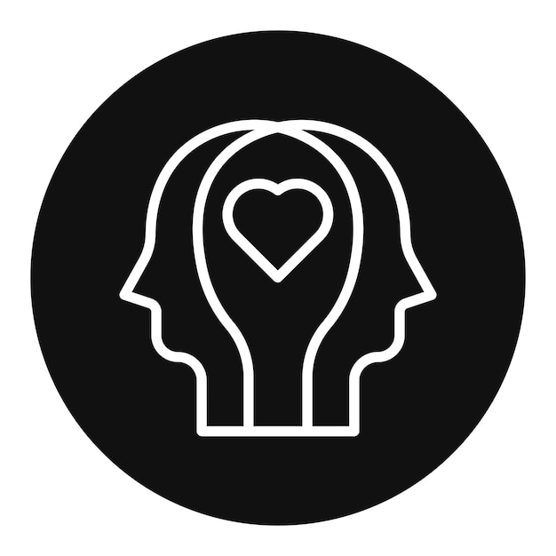 Imagen vectorial del icono de empatía Se puede utilizar para los valores básicos