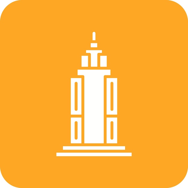 Imagen vectorial del icono del Empire State Building Se puede usar para Landmarks