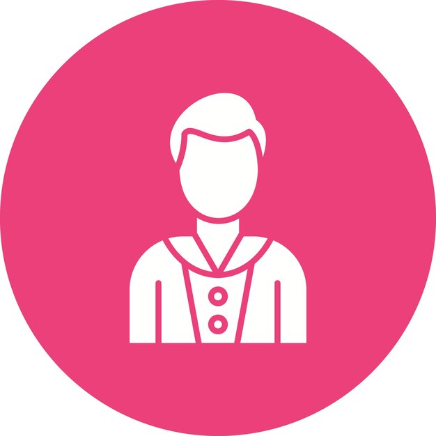 Imagen vectorial del ícono del empleado masculino Se puede utilizar para la legislación legal