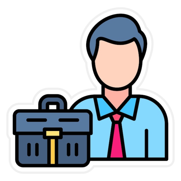 Imagen vectorial del icono del empleado Se puede utilizar para la búsqueda de empleo