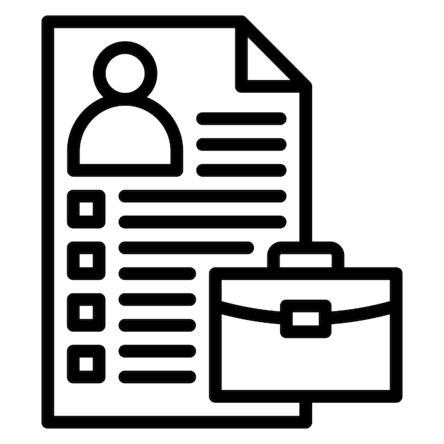 Imagen vectorial del icono de empleo Se puede utilizar para el proceso de contratación