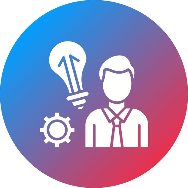 Imagen vectorial del icono del empresario Se puede utilizar para el emprendimiento