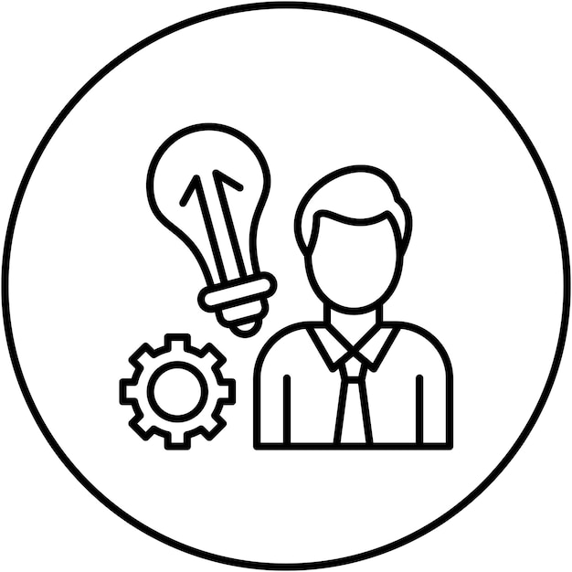 Imagen vectorial del icono del empresario Se puede utilizar para el emprendimiento
