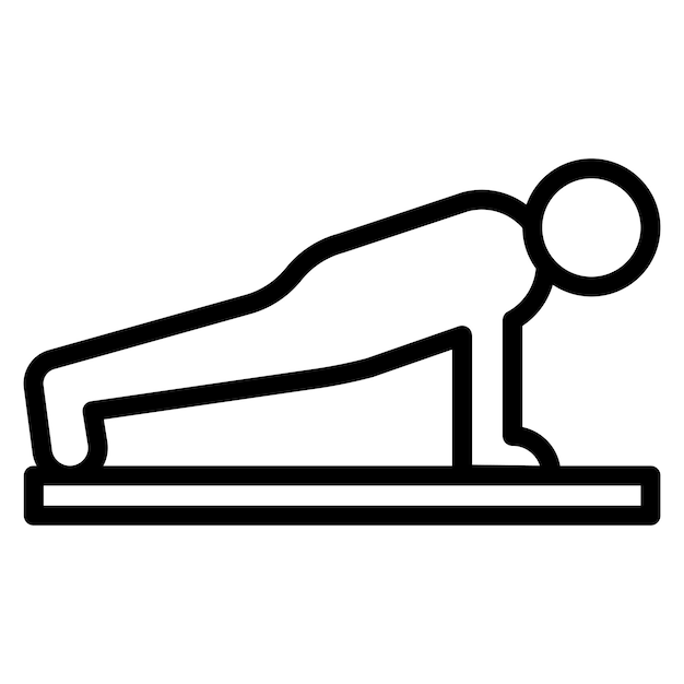 Imagen vectorial de icono de empuje hacia arriba Se puede usar para Fitness