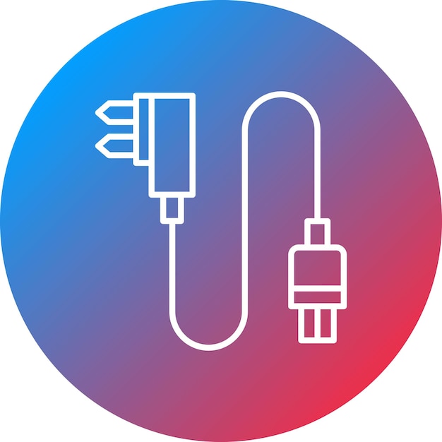 Imagen vectorial del icono del enchufe de alimentación Se puede utilizar para computadora y hardware