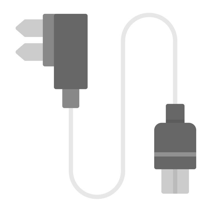 Vector imagen vectorial del icono del enchufe de alimentación se puede utilizar para computadora y hardware