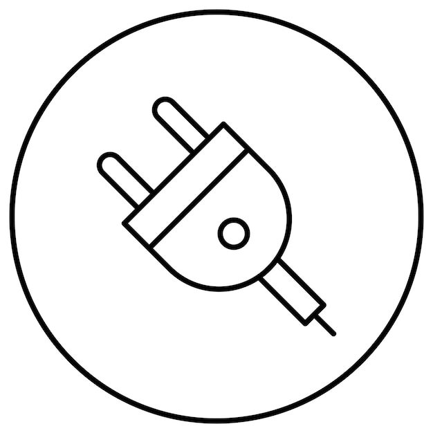 Imagen vectorial del icono del enchufe Se puede utilizar para herramientas eléctricas