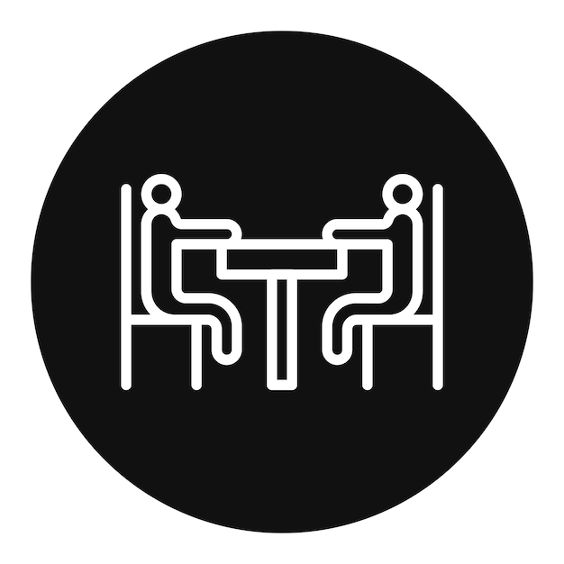 Imagen vectorial de icono de encuentro Se puede usar para prisión