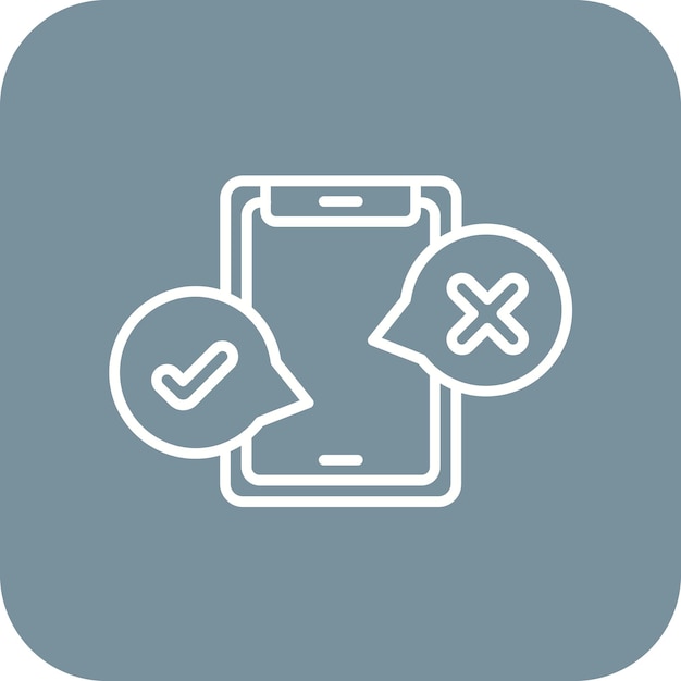 Imagen vectorial del icono de la encuesta telefónica Se puede utilizar para la retroalimentación del cliente
