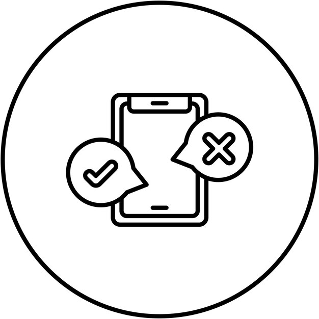 Imagen vectorial del icono de la encuesta telefónica Se puede utilizar para la retroalimentación del cliente