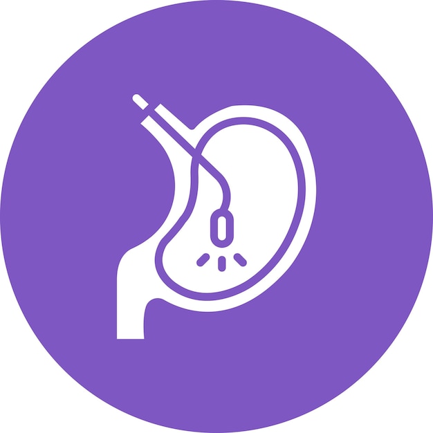 Imagen vectorial del icono de la endoscopia Se puede utilizar para pruebas médicas