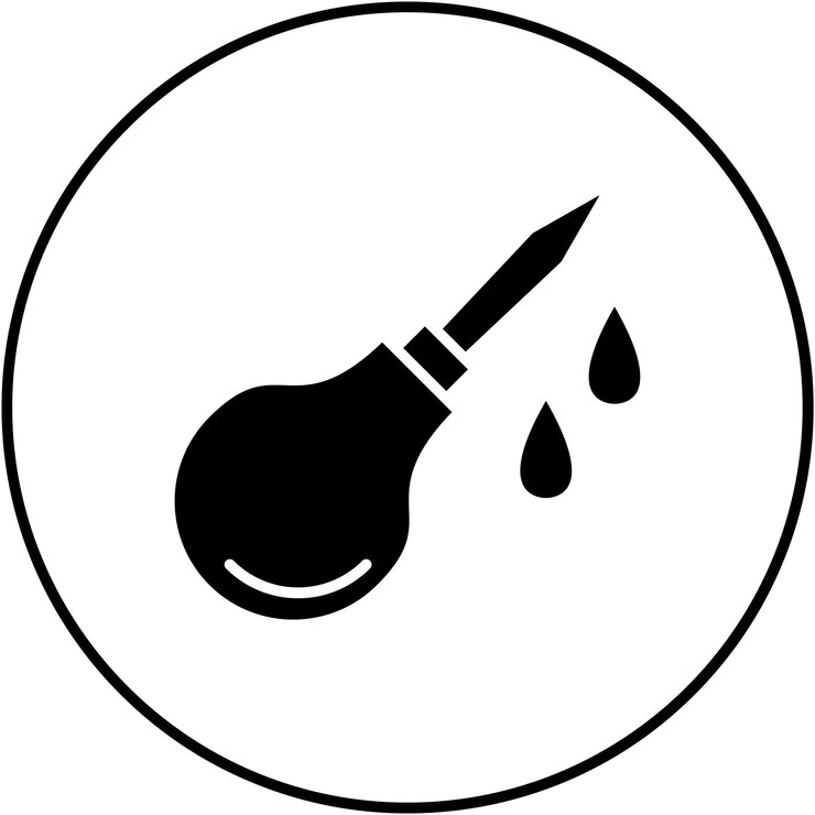 Vector imagen vectorial del icono del enema se puede utilizar para la medicina