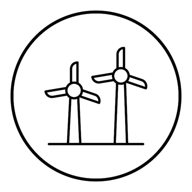 Imagen vectorial del icono de energía eólica Puede usarse para el Día de la Tierra