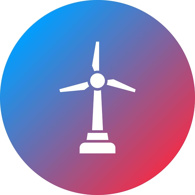 La imagen vectorial del icono de la energía eólica se puede utilizar para la industria de la gasolina