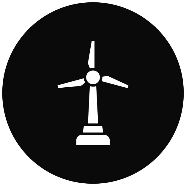 La imagen vectorial del icono de la energía eólica se puede utilizar para la industria de la gasolina