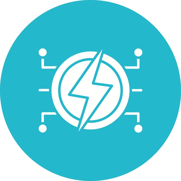 Imagen vectorial de icono de energía inteligente Se puede utilizar para la tecnología