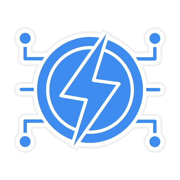 Imagen vectorial de icono de energía inteligente Se puede utilizar para la tecnología