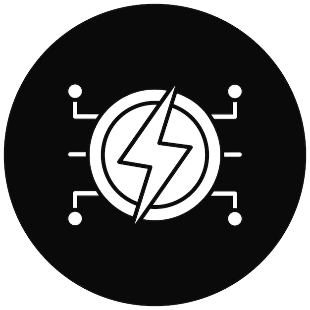 Imagen vectorial de icono de energía inteligente Se puede utilizar para la tecnología