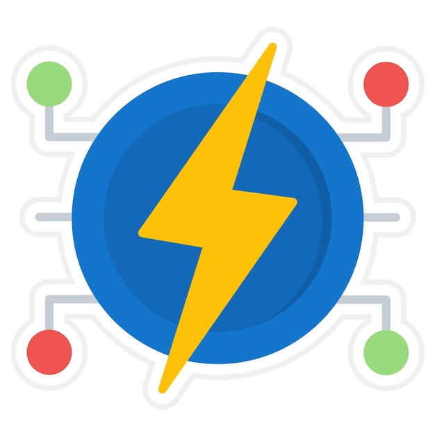 Imagen vectorial de icono de energía inteligente se puede utilizar para la tecnología