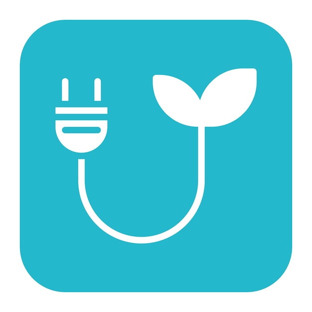 Imagen vectorial del icono de energía limpia Se puede usar para el Día Mundial del Medio Ambiente