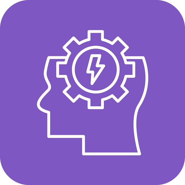Imagen vectorial del icono de energía de la mente Se puede utilizar para el emprendimiento