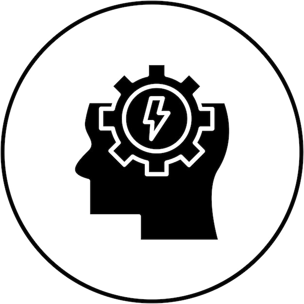 Imagen vectorial del icono de energía de la mente Se puede utilizar para el emprendimiento