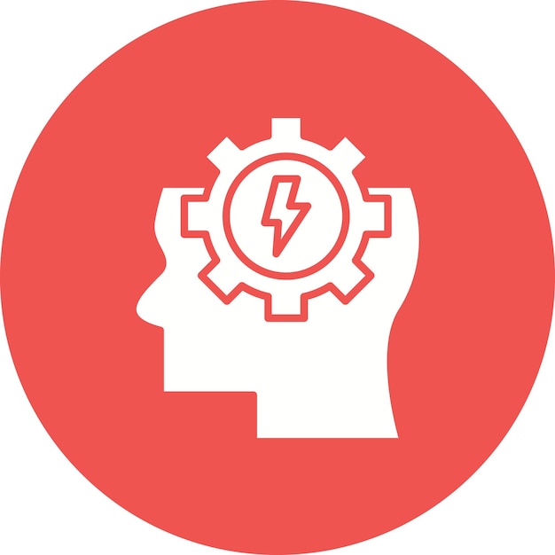 Imagen vectorial del icono de energía de la mente Se puede utilizar para el emprendimiento