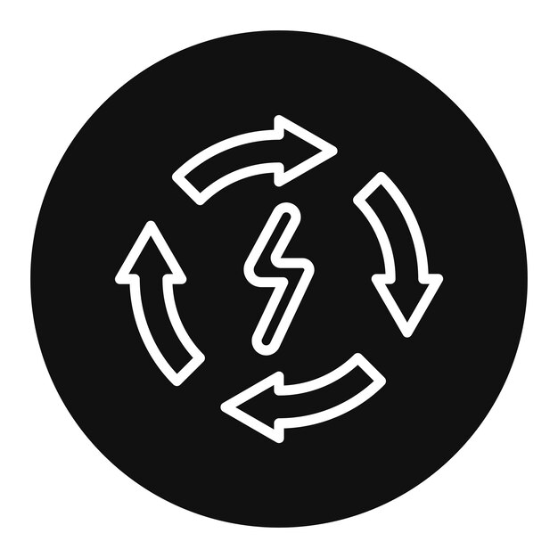 Imagen vectorial de icono de energía renovable Se puede usar para el calentamiento global