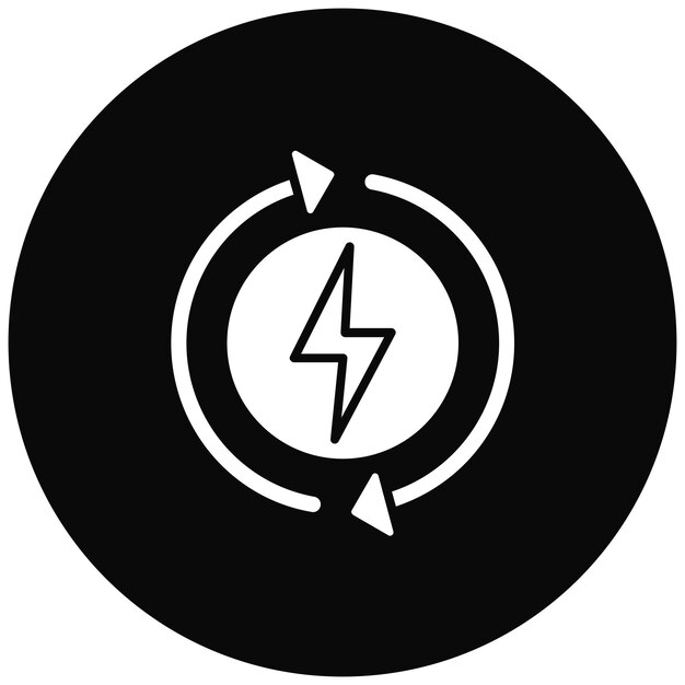 La imagen vectorial del icono de la energía renovable se puede utilizar para el futuro