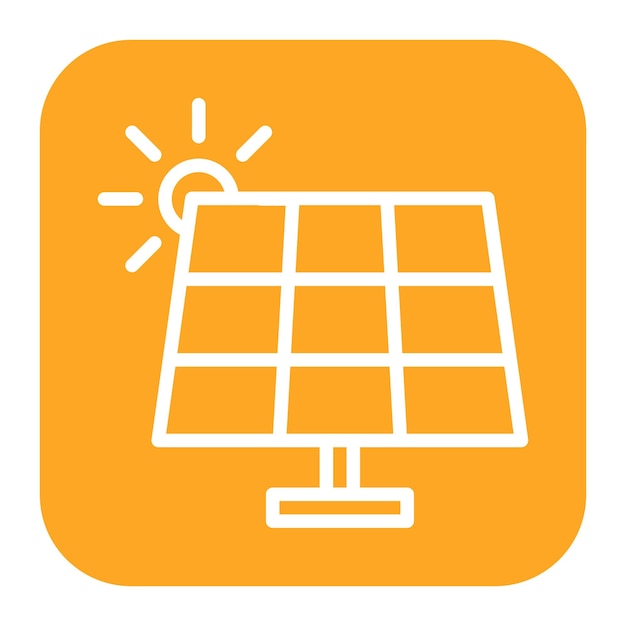 Imagen vectorial del icono de energía solar Se puede usar para el Día Mundial del Medio Ambiente