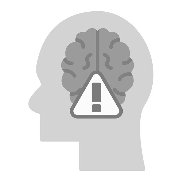 Imagen vectorial del icono de la enfermedad Se puede utilizar para la salud mental