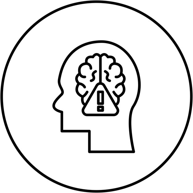 Imagen vectorial del icono de la enfermedad Se puede utilizar para la salud mental