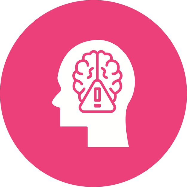 Imagen vectorial del icono de la enfermedad Se puede utilizar para la salud mental