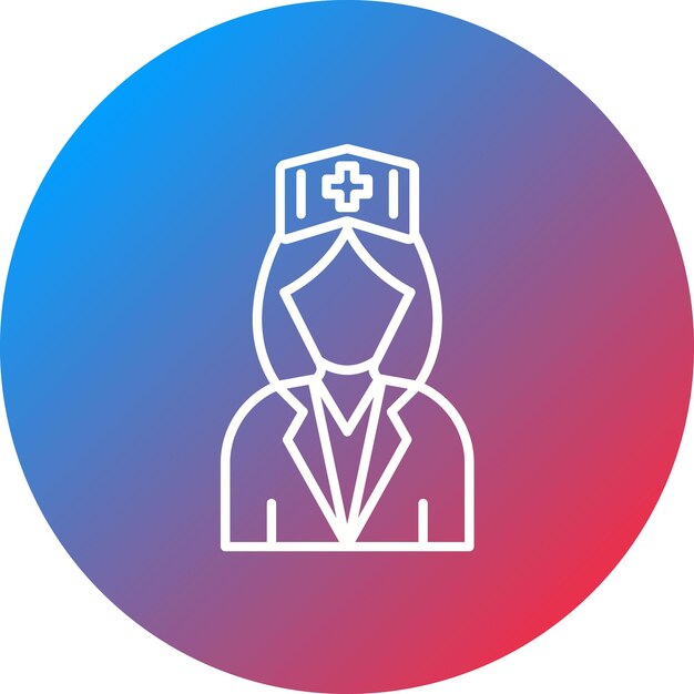 Imagen vectorial del icono de la enfermera Se puede usar para Farmacia