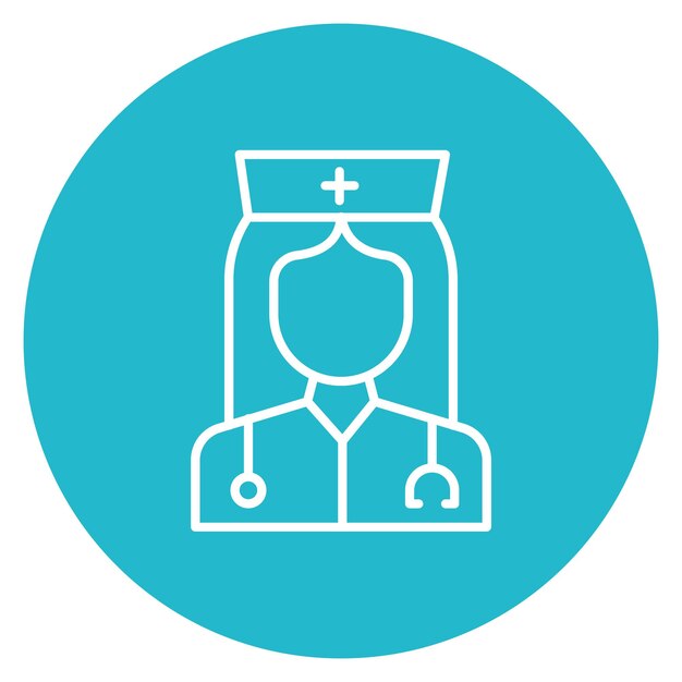 Imagen vectorial del icono de la enfermera Se puede usar para humanos
